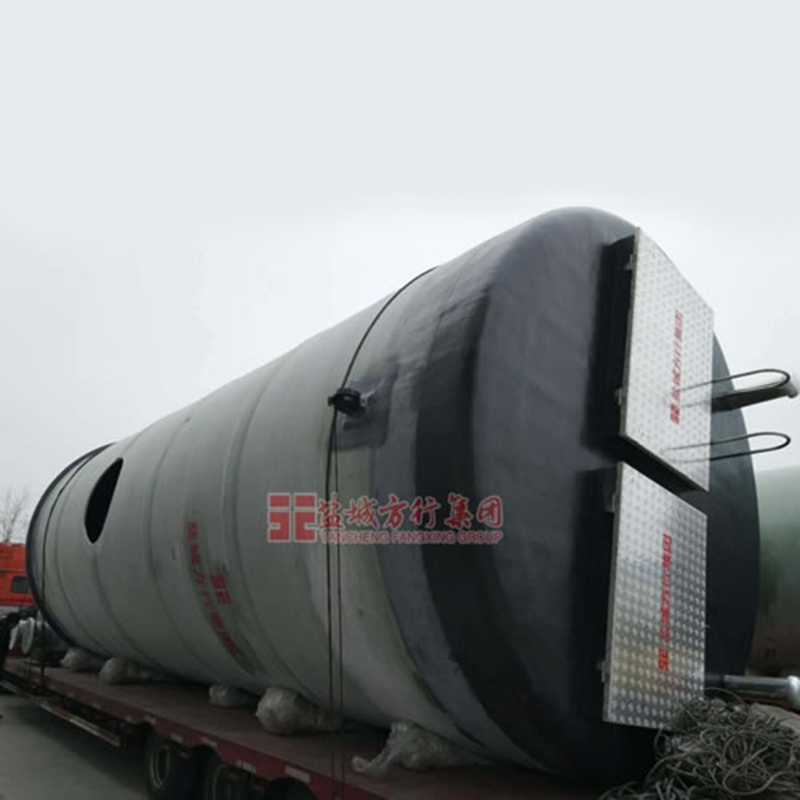 Estação de bombeamento pré-fabricada integrada em FRP